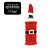 Porta Garrafa Natalino Veludo Vermelho Roupa Papai Noel com Gorro e Cinto Decorado - Imagem 5