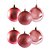 Conjunto 6 Bolas de Natal Rosê Prime Texturas Mistas 8cm Glitter, Brilho e Fosca - Imagem 1