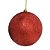 Kit 4 Bolas de Natal Vermelhas Glitter Luxo Grande 12cm com Cordão para Pendurar - Imagem 5