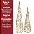 Conjunto 2 Árvores Cone Iluminadas Aramada Pingente Decor Dourado Luxo 50cm e 40cm - Imagem 7