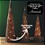 Jogo 3 Árvores Decorativas Aramadas Cone Cotton Champanhe Glitter Luxo LED Branco Quente 60cm, 50cm e 40cm - Imagem 9