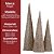 Conjunto 3 Árvores Decorativas Aramadas Cone Cotton Iluminada Champanhe Glitter Luxo LED 60cm, 50cm e 40cm - Imagem 10