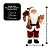 Papai Noel Decorativo Natalino 25cm com Casaco Xadrez Vermelho e Verde e Saco de Presentes Decorado - Imagem 4