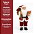 Papai Noel Decorativo Natalino 25cm com Casaco Xadrez Vermelho e Verde e Saco de Presentes Decorado - Imagem 7