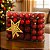 Maleta 100 Bolas de Natal Vermelho Mistas Luxo e Ponteira  Diversos Tamanhos Glitter, Fosca, Brilho e Arabesco - Imagem 2