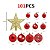 Maleta 100 Bolas de Natal Vermelho Mistas Luxo e Ponteira  Diversos Tamanhos Glitter, Fosca, Brilho e Arabesco - Imagem 7