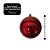 Jogo 6 Bolas de Natal Vermelho Premium 8cm Brilho Espelhado com Cordão para Pendurar - Imagem 3