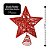 Estrela Ponteira de Natal Vermelha Luxo com Glitter Arabesco – Topo de Árvore 20cm com Base Espiral - Imagem 4
