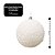 Kit 4 Bolas de Natal Brancas Textura Floco de Neve 8cm Premium – Modelo Flocado com Efeito Neve Polvilhada - Imagem 4