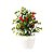 Vaso Decorativo Natalino Folhagens e Berries 23cm Vaso Branco com Pick Natalino - Imagem 1