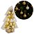 Jogo 68 Mini Bolas de Natal Dourado e Branco Mix Texturas Premium 3cm na Caixa Formato Árvore - Imagem 5