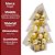 Jogo 68 Mini Bolas de Natal Dourado e Branco Mix Texturas Premium 3cm na Caixa Formato Árvore - Imagem 9