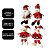 Kit 4 Pelúcias Natal Pendente 22cm Papai Noel, Boneco de Neve, Urso e Rena Vermelho Xadrez 22cm - Imagem 7