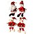 Kit 4 Pelúcias Natal Pendente 22cm Papai Noel, Boneco de Neve, Urso e Rena Vermelho Xadrez 22cm - Imagem 6