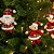 Kit 4 Pelúcias Natal Pendente 22cm Papai Noel, Boneco de Neve, Urso e Rena Vermelho Xadrez 22cm - Imagem 2