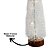 Jogo 2 Mini Pinheiro de Mesa Iluminado 30cm Branco Nevado LED Sequencial e Base Tronco Natural - Imagem 3