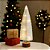 Mini Pinheiro de Mesa Iluminado 30cm Branco Nevado LED Sequencial e Base Tronco Natural - Imagem 2