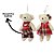 Kit 4 Ursinhos Natalinos Pendente 15cm Pelúcia Creme com Roupa Xadrez - Imagem 5