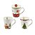 Jogo 3 Canecas Porcelana Natalina Premium 300ml Papai Noel, Árvore e Presentes - Imagem 6