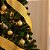 Fita Aramada Decorativa Natal Tecido Premium Brilho Dourado Luxo 10cm x 9 metros Ideal para Laços e Árvores - Imagem 2