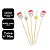 Kit Palitos de Aperitivo Natal Papai Noel e Estrelas 12cm 50 Unidades em Bambu Prime - Imagem 4