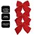 Kit 3 Laços Natalinos Vermelho Canelado Veludo Premium 10x10cm - Imagem 4