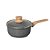 Panela Antiaderente Cerâmica Fundo Indução Cinza Marmorizado 18cm - Fratelli - Imagem 1