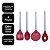 Jogo de Utensílios de Cozinha Silicone Premium Bordô Cabo Inox Elite 4 Peças - Imagem 7