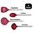 Jogo de Utensílios de Cozinha Silicone Premium Bordô Cabo Inox Elite 4 Peças - Imagem 3