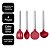 Conjunto 4 Utensílios de Cozinha Silicone Premium Bordô Cabo Inox Elite - Tuut - Imagem 9