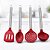 Conjunto 4 Utensílios de Cozinha Silicone Premium Bordô Cabo Inox Elite - Tuut - Imagem 2