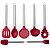 Conjunto 7 Utensílios de Cozinha Silicone Premium Bordô Cabo Inox Elite - Tuut Prime - Imagem 8