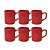 Jogo de Xícaras para Café em Cerâmica Indian Vermelho 90ml 6 Peças - Imagem 6