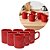 Jogo de Xícaras para Café em Cerâmica Indian Vermelho 90ml 6 Peças - Imagem 1