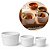 Kit Ramequim Porcelana Branca Frisada Premium 3 Tamanhos - Lyor - Imagem 1