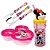 Kit Lancheira Infantil Minnie Disney 5 Peças Pote com Tampa, Copo 3D e Talheres - Imagem 1