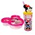 Kit Copo 3D Com Canudo 360ml e Pote Com Tampa Rosto Minnie Mouse Disney - Imagem 1