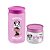 Jogo 2 Mini Pote Multiuso Minnie 160ml e 350ml Rosa BPA Free Licenciado Disney - Imagem 1