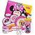 Kit Refeição Infantil Minnie 9 Peças Pratos, Tigela, Copo 3D, Lugar Americano, Talheres e Pote Multiuso - Imagem 1