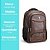 Mochila Executiva Courino Marrom Extra Grande Porta Notebook 7 Compartimentos Luxo Reforçada - Imagem 10