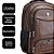 Mochila Executiva Courino Marrom Extra Grande Porta Notebook 7 Compartimentos Luxo Reforçada - Imagem 4