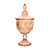 Potiche Vidro Âmbar com Tampa 470ml Bomboniere Decorativa Ottawa 24cm Elegante - Imagem 7