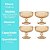 Jogo 4 Taças Sobremesa Vidro Âmbar 320ml Blis Collection Frisado Moderno Elegante - Wellmix - Imagem 9