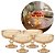 Jogo 4 Taças Sobremesa Vidro Âmbar 320ml Blis Collection Frisado Moderno Elegante - Wellmix - Imagem 1