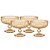 Jogo 4 Taças Sobremesa Vidro Âmbar 320ml Blis Collection Frisado Moderno Elegante - Wellmix - Imagem 6
