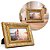 Porta Retrato 10x15 Moldura Madeira Premium Dourado Com Vidro Vertical e Horizontal - Imagem 3