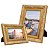 Kit Porta Retrato 15x21 e 10x15 Moldura Madeira Premium Dourado Com Vidro Vertical e Horizontal - Imagem 1