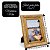Kit Porta Retrato 15x21 e 10x15 Moldura Madeira Premium Dourado Com Vidro Vertical e Horizontal - Imagem 7