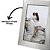 Porta Retrato 15x21 Madeira Prateado Luxo Decor Linhas Com Vidro Vertical Horizontal - Imagem 3