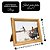 Jogo Porta Retrato 10x15 e 20x25 Madeira Clara Fosca Tradicional Frisado Com Vidro Vertical Horizontal - Imagem 8